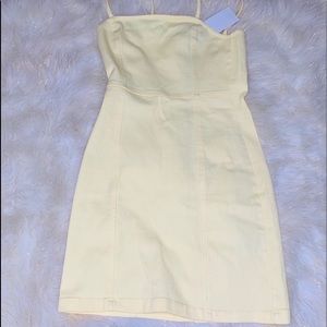 yellow denim dress